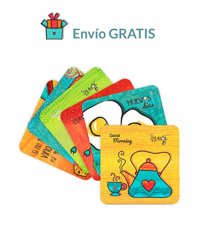 Juego de portavasos 6 puestos