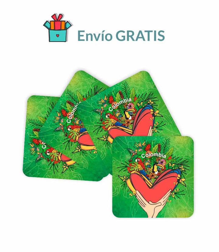 Juego de portavasos 4 puestos