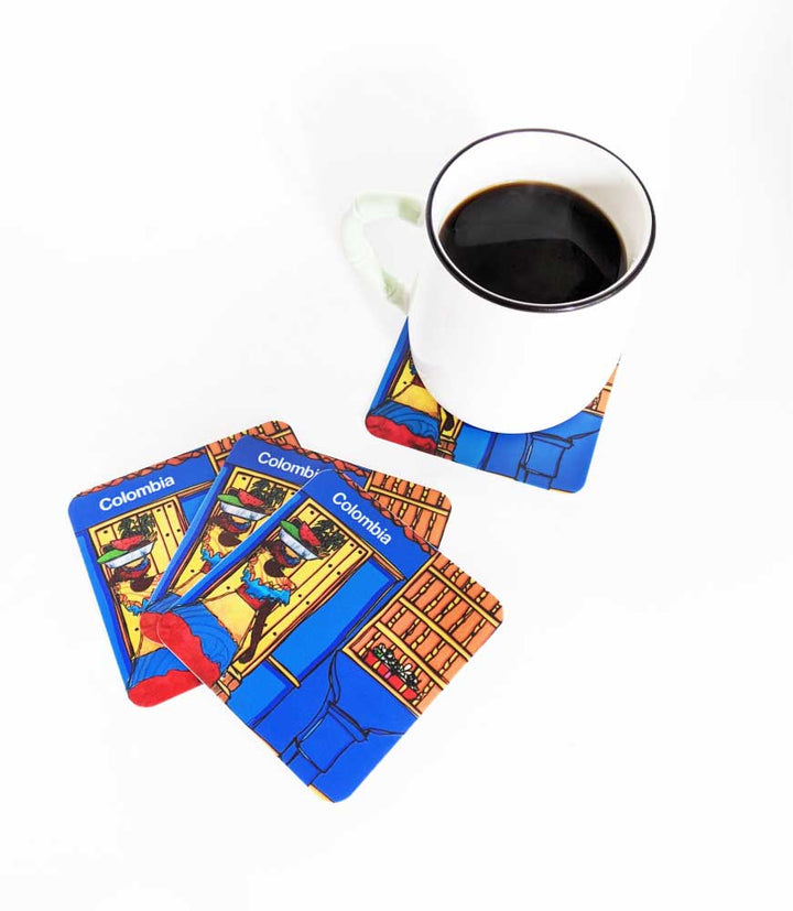 Juego de portavasos 4 puestos