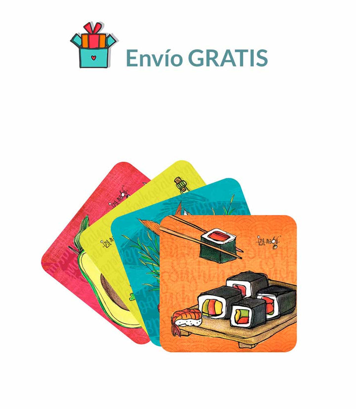 Juego de portavasos 4 puestos