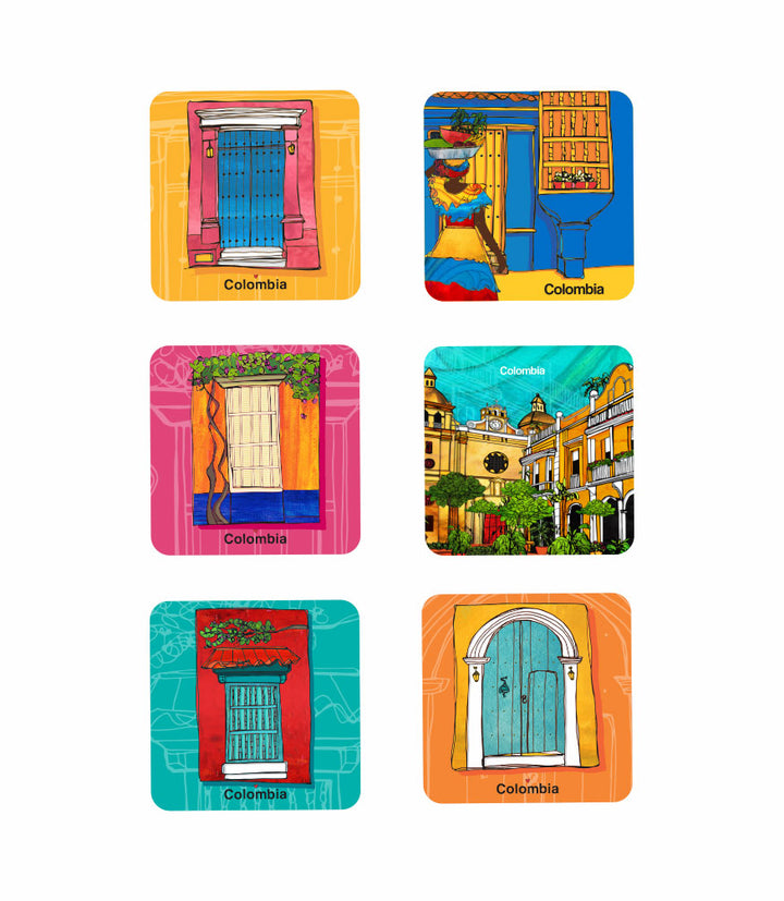 Juego de portavasos 6 puestos