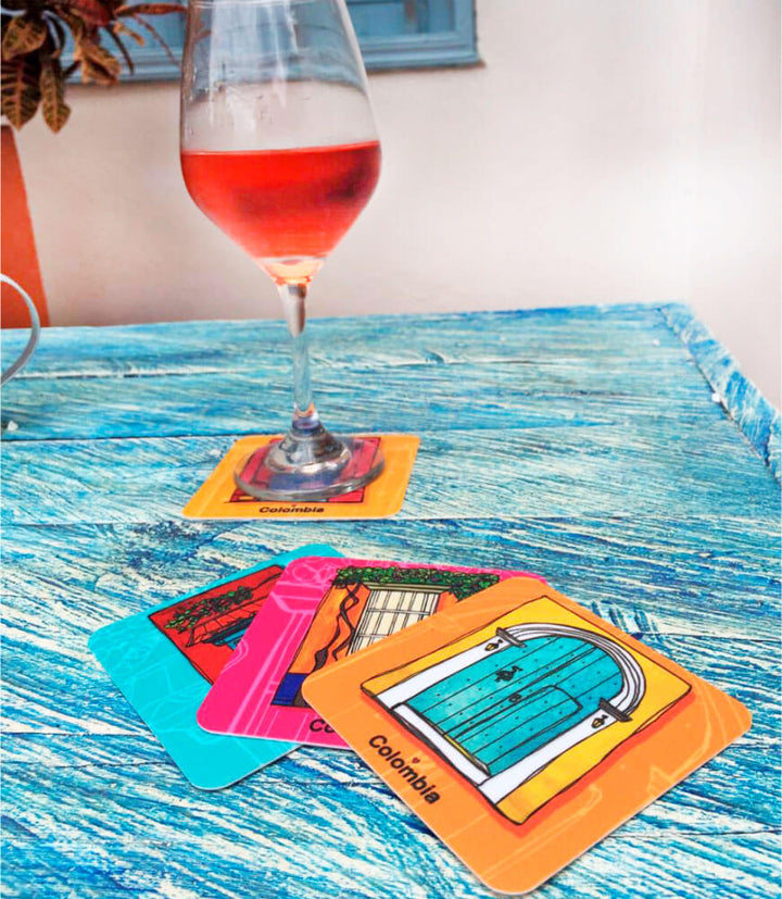 Juego de portavasos 4 puestos