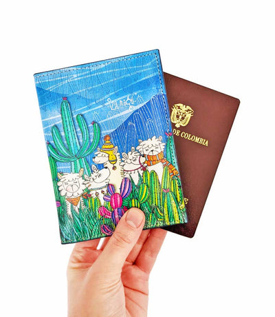 Portapasaportes diseño Alpacas
