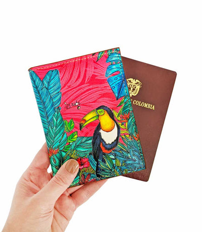 Portapasaportes diseño Tucán